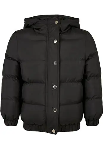 Produktbild: Urban Classics Mädchen UCK1756-Girls Hooded Puffer Jacket Jacke, Black, 134/140
