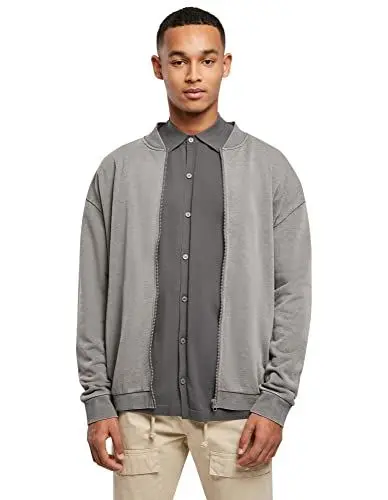 Produktbild: Urban Classics Men's TB4922-Washed Sweat Bomber Jacke, darkshadow, XXL