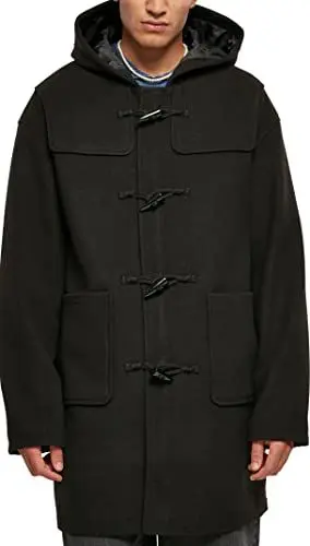 Produktbild: Urban Classics Men's TB5542-Duffle Coat Mantel, Black, S