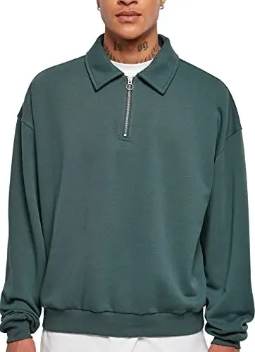 Produktbild: Urban Classics Men's TB5577-Shirt Collar Crew Shirt, Bottlegreen, M