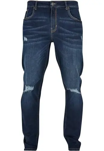 Produktbild: Urban Classics Men's TB5589-Distressed Stretch Denim Pants Jeans, darkblue Destroyed Washed, 30