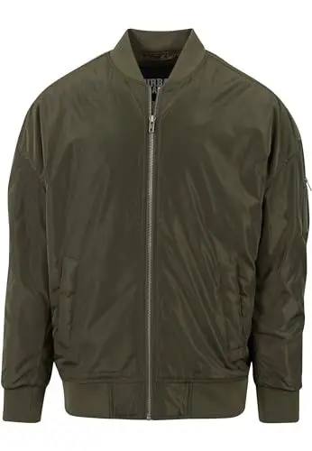 Produktbild: Urban Classics TB1619 Herren und Jungen Bomberjacke Oversized Bomber Jacket, Fliegerjacke im angesagten Boxy Cut, Pilotenjacke, Olive, Größe S