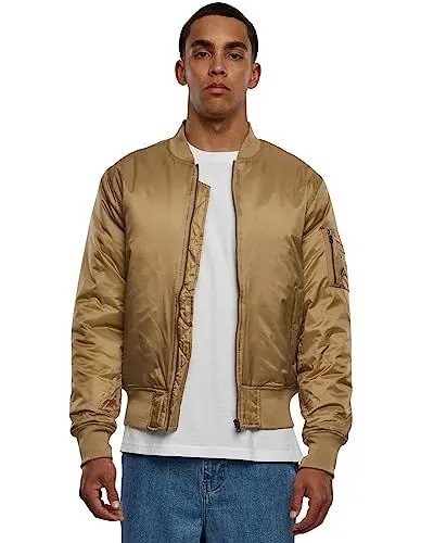 Produktbild: Urban Classics Herren Jacke - Basic Bomber Jacket, Beige (beige 3), Gr. Large