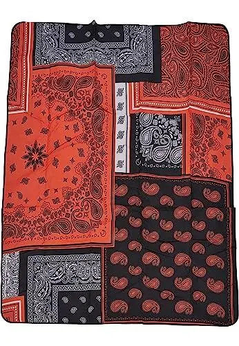 Produktbild: Urban Classics Unisex Decke Bandana Patchwork Print Blanket, Camping-Decke, Picknick-Decke mit Bandana Print, 145 cm x 200 cm