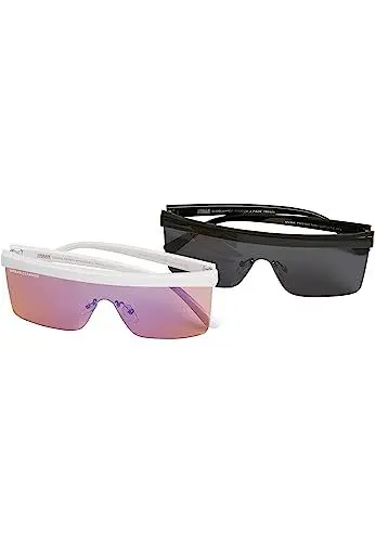 Produktbild: Urban Classics Unisex TB3554-Sunglasses Rhodos 2-Pack Sonnenbrille, Black/White, one Size