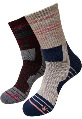 Produktbild: Urban Classics Unisex Socken Hiking Performance Socks 2-Pack black/unionbeige 39-42