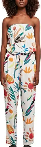 Produktbild: Urban Classics Women's Ladies Viscose Bandeau Jumpsuit T-Shirt, whitesandfruity, S