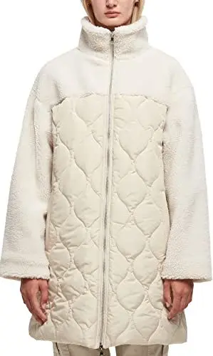 Produktbild: Urban Classics Women's TB5431-Ladies Oversized Sherpa Quilted Coat Mantel, softseagrass/whitesand, M