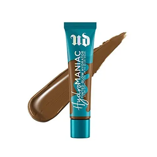 Produktbild: Urban Decay Hydromaniac getönte Feuchtigkeitscreme, 80 tiefenwarm – 24 Stunden langanhalten, schwerelose aufbaubare mittlere Abdeckung für gesunde, leuchtende Haut – mit Kombucha-Filtrat & Marula-Öl
