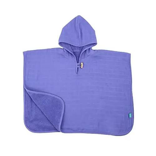 Produktbild: Urban Kanga Baby Badeponcho mit Kapuze Zweiseitiges Baby Handtuch (Iris)