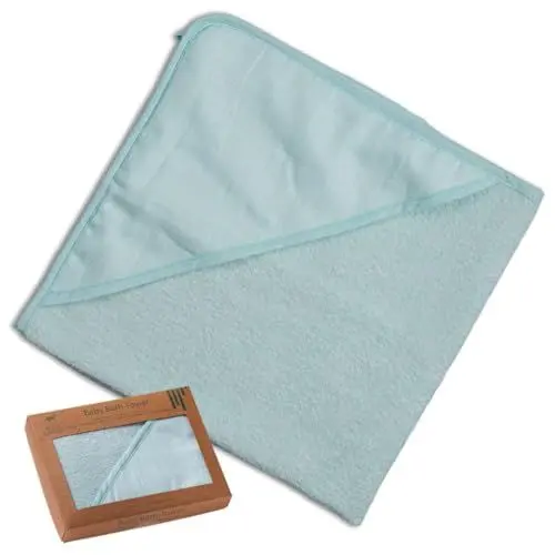 Produktbild: Urban Kanga Kapuzenhandtuch Baby Doppelseitiges Baby Badetuch Öko-Tex 100% Baumwolle Musselin (Mint)