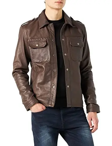 Produktbild: Urban Leather Herren Luka Jacke, Braun (Ontorio Brown 003), 4XL