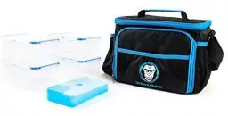 Produktbild: Urban Lifters Meal Prep Bag/Tasche zur Vorbereitung von Mahlzeiten, leichte Tasche aus hoher Qualität mit 4 Behältern und einem Kühlakku,ideal für das Management von Mahlzeiten