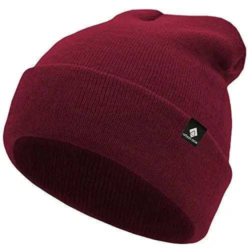 Produktbild: urban ace | Kinder Mütze, Haube | 100% Baumwolle | weich & leicht | Frühling, Herbst, Winter | Jungen, Mädchen | weicher Stoff, dicht | optimale Passform, lang o. kurz tragbar (Ruby)