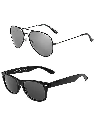 Produktbild: UrbanSky Sonnenbrille für Herren 2er-Pack, klassische Modelle (Gravitation)
