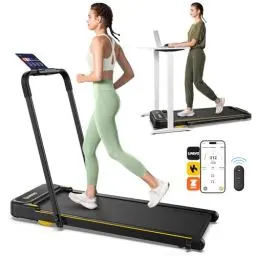 Produktbild: UREVO Laufband für zuhause mit APP, 2 in 1 Walking pad mit doppelter Stoßdämpfung, ‎1-10 km/h Laufband Klappbar mit Fernbedienung und LED-Anzeige für Zuhause/Büro