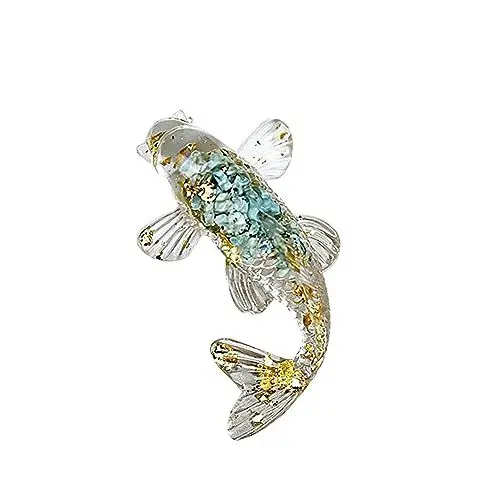 Produktbild: URFEDA Auto Verzierungen Fisch Kristall Auto-Armaturenbrett-Ornament Funkelndes Kristallglas Fisch Zuhause Büro Schreibtisch Regal Desktop Ornament Spielzeug Harz Dekoration Figuren Fisch Spielzeug