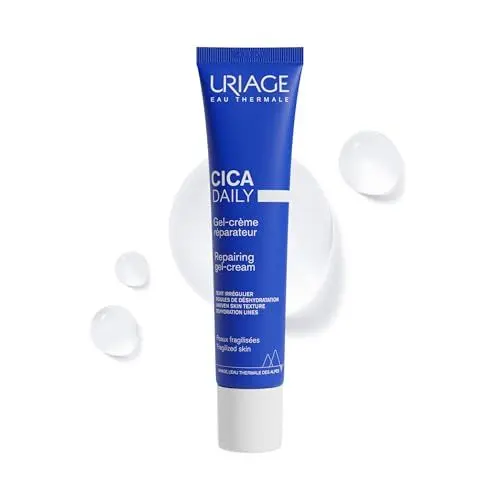 Produktbild: Uriage Cica-Daily Reparierende Gel-Creme mit Centella Asiatica, Hyaluronsäure & Kupfer-Zink - Regeneriert, Schützt und Stellt die Haut Wieder Her - 96% Inhaltsstoffe Natürlichen Ursprungs - 40m