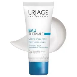 Produktbild: Uriage Tägliche Reichhaltige Feuchtigkeitscreme fürs Gesicht mit Hyaluronsäure, 40ml - Bietet 24H Intensive Hydration für trockene Haut - Frischer & zarter Duft - Angereichert mit Thermalwasser