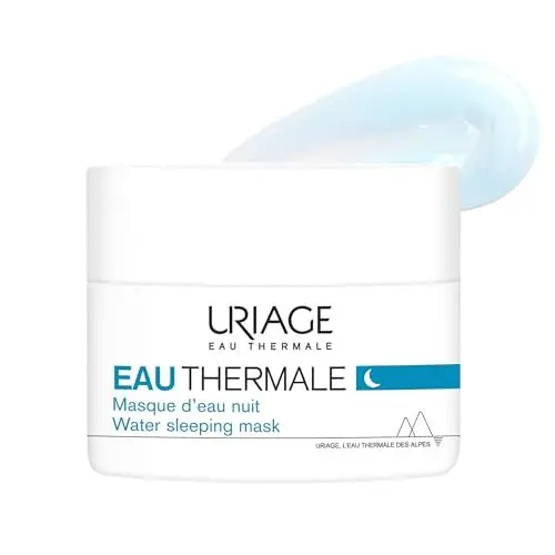 Produktbild: Uriage Hydro-Aktiv Maske für die Nacht mit HYALURONSÄURE & EDELWEISS - Die Haut ist erholt wie nach 8 Std. Schlaf. Seidige Gel-Maske - Herrlich blumiger Duft - Parabenfrei I Nicht komedogen - 50ml