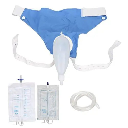 Produktbild: Urindrainagebeutel, 1000 Ml, 2000 Ml, Silikon Urinsammler, Urinal Pee Halter, Tragbare Inkontinenzhose, Wiederverwendbar, Verstellbarer Männlicher Urin Sammelbeutel, Auslaufsicherer Bein Pee Katheter