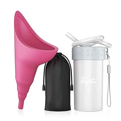Produktbild: Urinella Für Frauen,Tragbarer Wiederverwendbarer Pinkelhilfe Für Frauen Mit Verlängerungsrohr,Geeignet Für Reisen,Festivals,Camping,Staus Usw.Inklusive Wasserdichter Tasche & Wasserdichter Tasse