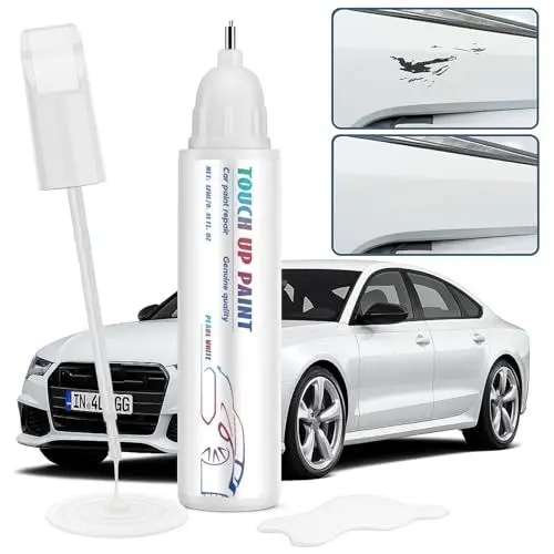 Produktbild: UroClysmic 2 in 1 Lackstift Auto, Lackstift Weiß - Effektive Kratzer Reparatur und Ausbesserung für Auto Lack, Schnelltrocknend, Einfach Anzuwenden für Schnelle Lackreparaturen und Kratzerentfernung
