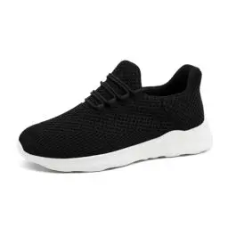 Produktbild: UROMGV Damen Sneaker Reinschlüpfen Wanderschuhe Laufschuhe Tennis Fitness Sportschuhe Leichtgewichtig atmungsaktiv rutschfeste Schuhe Lässig Bequeme Schuhe Schwarz weiß EU 42