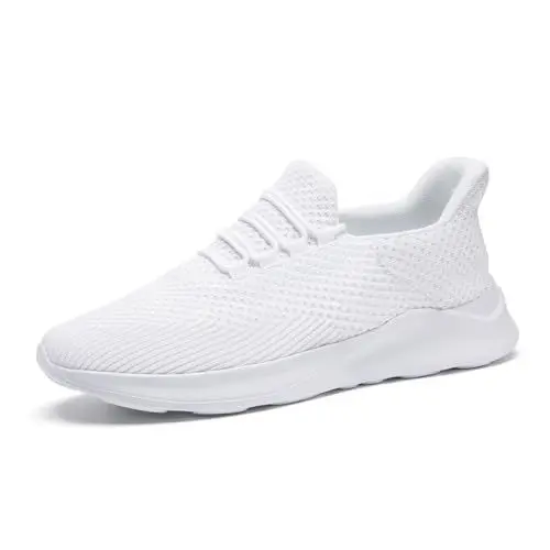 Produktbild: UROMGV Damen Sneaker Reinschlüpfen Wanderschuhe Laufschuhe Tennis Fitness Sportschuhe Leichtgewichtig atmungsaktiv rutschfeste Schuhe Lässig Bequeme Schuhe weiß EU 38