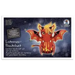 Produktbild: Ursus 18720015F - Bastelset Drache, Komplett-Set mit Allen Materialien zum Selber-Basteln Einer 3D Laterne, inkl. Anleitung, ideal für Sankt Martin, Lampion-Umzug oder als herbstliche Dekoration, bunt