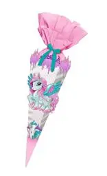 Produktbild: Ursus 9890001 - Schultüte Bastelset Easy Line Pegasus, 6 eckig, Höhe ca. 41 cm, Durchmesser ca. 15 cm, von 3 - 99 Jahren, alle Teile vorgestanzt, inklusive Bastelanleitung, zum Selbstgestalten