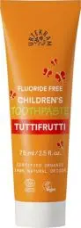 Produktbild: Urtekram Kinderzahnpasta Tutti Frutti – Vegane Kinderzahnpasta ohne Fluorid – Biologischer und 100 % natürlicher Ursprung – Urtekram Dental, 75 ml (1er Pack)