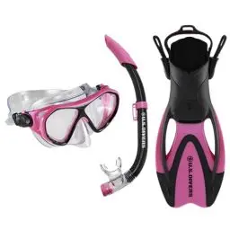 Produktbild: US Divers |Schnorchelset Dorado für Kinder ab 6+ | Maske, Schnorchel und Flossen II JR PINK Black, M