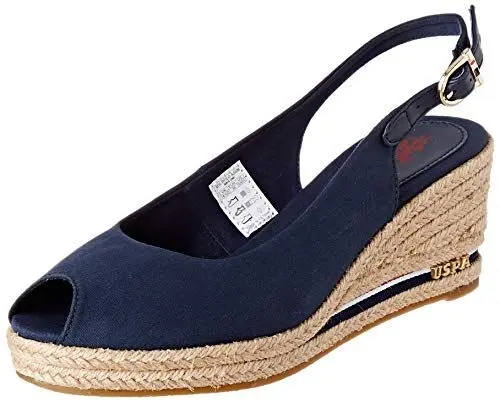 Produktbild: US Polo Association Damen Victoria Rope Slingback Sandalen, Blau (Dk Bl 002), 38 EU