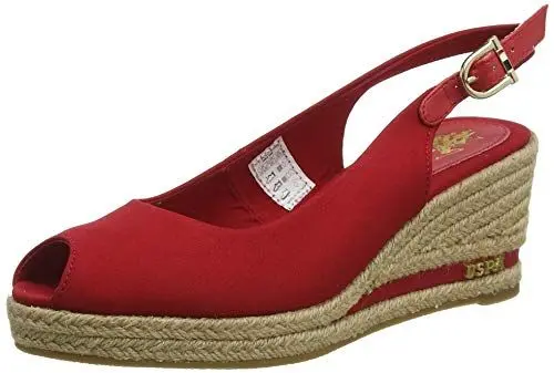 Produktbild: US Polo Association Damen Victoria Rope Slingback Sandalen, Rot (Red 019), 39 EU
