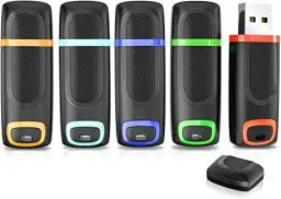 Produktbild: USB 3.0 Stick 32GB 5 Stück Set (bunt), Vansuny High-Speed USB 3.0 Speicherstick Flash Laufwerke Memory Stick mit LED-Anzeige, Kappe und Lanyard Loop für PC, Desktop, Laptop, Car Audio, Spielekonsolen
