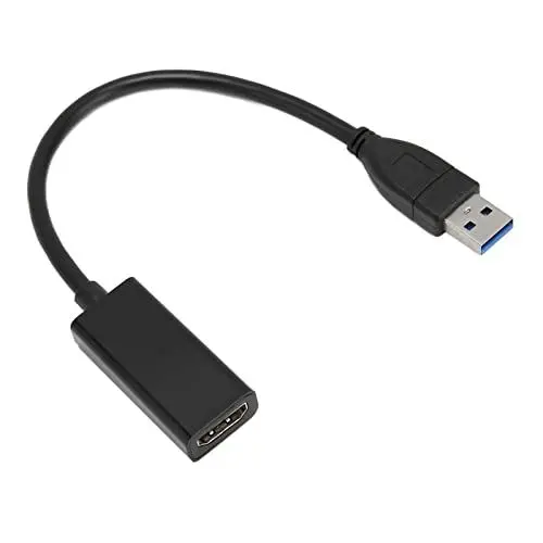 Produktbild: USB 3.0-auf-HDMI-Adapter, 1080p 60 Hz 1920 X 1080, USB Typ A auf HDMI-Display-Adapter-Konverter für Monitore, Projektoren, Nur Windows