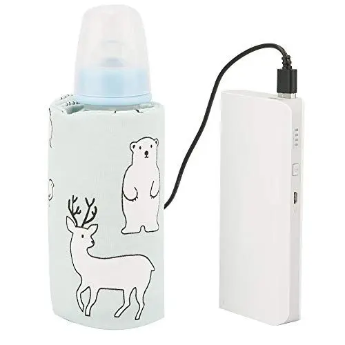 Produktbild: USB Babyflaschenwärmer, Tasche Tragbarer Milchflaschenwärmer Heizungswärmer Baby Isolierungs Thermostat Milchnahrung Thermische Wärmer Tasche Flaschenwärmer Heizung(Bär)