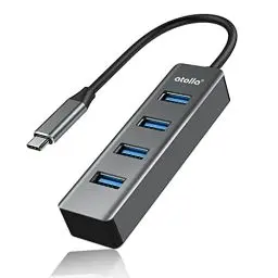 Produktbild: USB C Hub, atolla USB C Adapter für MacBook Air iPad Pro, Aluminium Adapter USBC auf USB Hub mit 4 USB 3.0 Ports Kompatibel mit mehr Type C Laptop