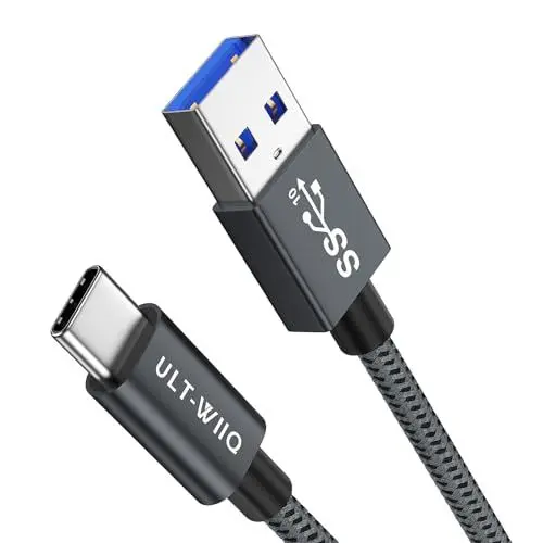 Produktbild: USB A auf USB C Kabel 10Gbps, USB C PD QC 3.0 Schnellladekabel, USB C 3.1 Datenkabel für iPhone 16/15 Pro Max, Dashcam Auto, iPad, Tablet, S24 S23 S22, SSD, Power Bank, Android Auto, CarPlay (30cm)