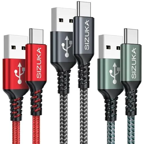 Produktbild: USB C Kabel, (3Stück 3M) Ladekabel USB C Fast Charge Schnellladekabel Typ C Ladekabel für Samsung Galaxy S22 S21 S20 S10 S9 S8 Plus, Note 10 9 8, A71 A53 A33 A20 usw
