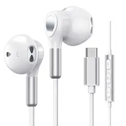 Produktbild: USB C Kopfhörer für Samsung Galaxy S23 Ultra S22 S21 FE S20 A53 A54 USB C Kopfhörer mit Mikrofon In-Ear Kopfhörer mit Kabel Ohrhörer USB Typ C Kopfhörer für iPad Pro 2022 iPad Air 5/4/Mini 6, Pixel 7