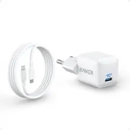 Produktbild: USB C Ladegerät 20W, Anker 511 Ladegerät (Nano), PIQ 3.0 Robustes kompaktes Schnellladegerät mit 180cm USB C auf USB C Kabel, iPad Ladegerät für iPhone 16/15 / iPad Pro