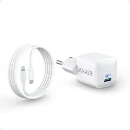 Produktbild: USB C Ladegerät 20W, Anker 511 Ladegerät (Nano), PIQ 3.0 kompaktes Schnellladegerät mit 180cm USB C auf Lightning Kabel (MFi Zertifiziert), iPad Ladegerät für iPhone 14/13 Serie/iPad Pro und mehr