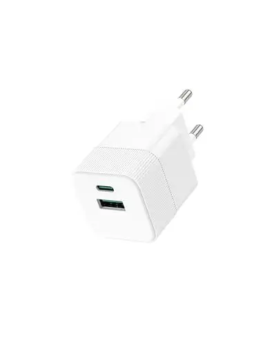 Produktbild: USB C Ladegerät, 2 Ports Mehrfach Ladegerät mit USBC und USB-A, 20W Schnellladegerät PD 3.0 Power Adapter USB Netzteil für iPhone 15 14 Pro Max 13 12 11 SE 2020 XS XR 8 7, Samsung, Handys