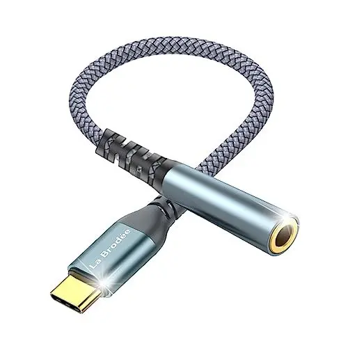 Produktbild: USB C auf 3.5mm Klinkenstecker, Typ C auf 3,5mm Kopfhörer aux Digital Audio USBC Klinke, AUX auf USB-C Kopfhörer Adapter für Samsung Galaxy Pixel, iPad Pro, Huawei, Xiaomi und Weitere Typ-C-Geräte