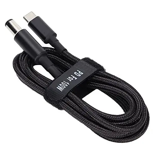 Produktbild: USB C auf DC Laptop Ladekabel, 20V 5A 100W PD Schnellladung USB C auf DC Stecker Adapter Typ C Stecker auf Ellbogen DC 7,4 X 5,0 Mm Laptop Netzkabel für N3010 N3110 (JD0605-2 (2