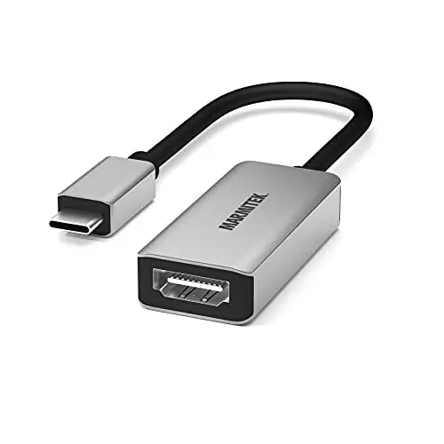 Produktbild: USB C auf HDMI 4K60 Adapter Kabel - Marmitek UH20 - Thunderbolt 3 verbinden zu HDMI Anschluß - Schliessen Sie Ihre MacBook/Chromebook auf EIN Fernseher oder Bildschirm an - HDR - USBC Wandler