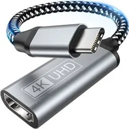 Produktbild: USB C auf HDMI Adapter - Type C zu HDMI 4K Adapter (Kompatibel mit Thunderbolt 3),Video Audio Ausgang für iPhone 15Pro/15Pro Max,MacBook Pro/Air,Pixelbook,Surface Go,iPad Pro,XPS,Samsung Galaxy S/Note
