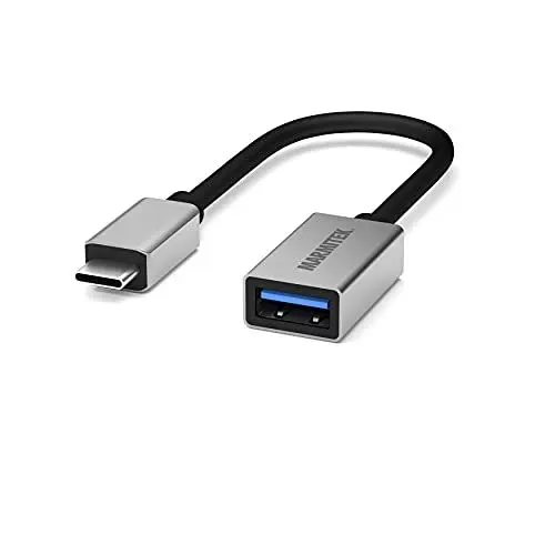 Produktbild: USB C auf USB A Adapter Kabel - Marmitek UU26 - Thunderbolt verbinden zu USBA - Schließen Sie USB-Zubehör an Ihr Tablet an - USB OTG (On-The-Go) - USBC Wandler
